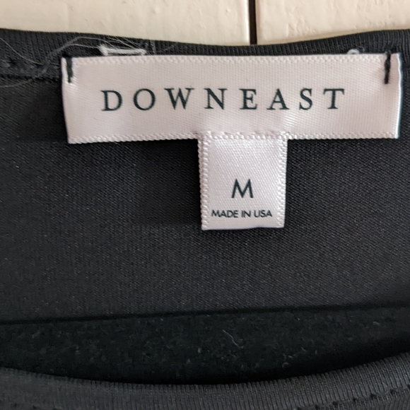 Downeast SZ Medium Black Gothic Style Blouse with Flowy Bell Sleeves 🖤 - Picture 3 of 6